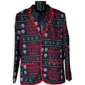 Holiday Blazer Merry Christmas Ya Filthy Animal “Home Alone” Men’s XXL